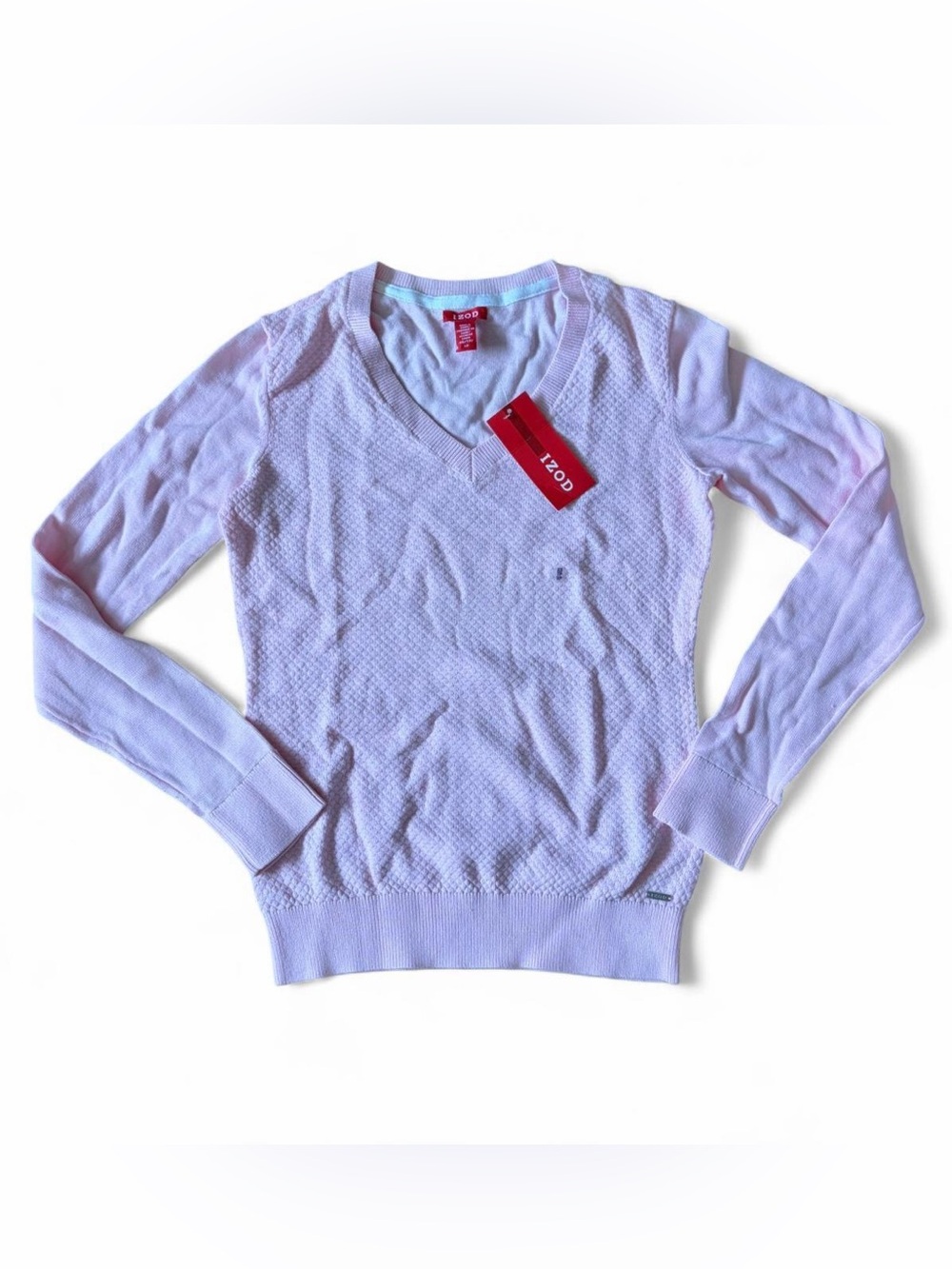 New!! Izod Women's Light Pink  V-Neck Sweater Sz XS